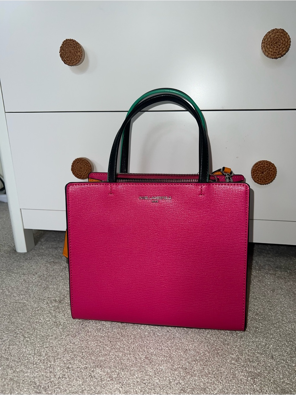 NWT Karl Lagerfeld Paris Hot Pink Crossbody Bag